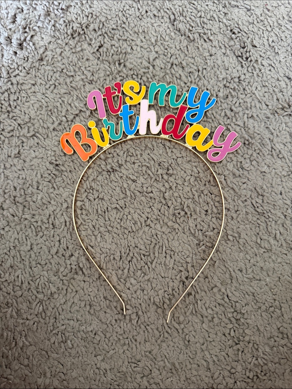 Rainbow "It's My Birthday"  Headband